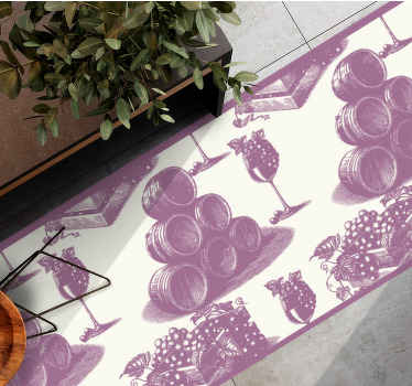Wine Cellar Sketch Aesthetics kids rug - TenStickers