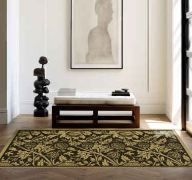 Tapis vinyle vintage fleurs botanique - TenStickers