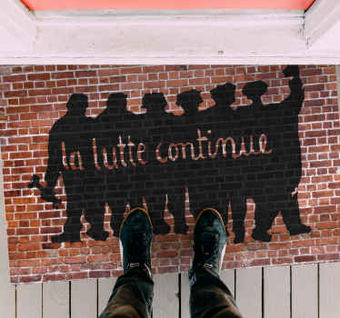 Tapis vinyle moderne La lutte continue 68 - TenStickers