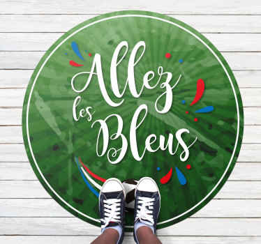 Tapis vinyle chambre allez les bleus - TenStickers