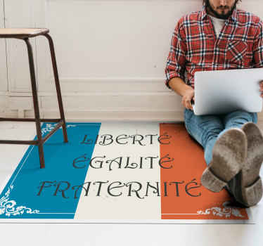 Tapis vinyle citation Devise française - TenStickers