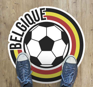 Tapis vinyle rond football belgique - TenStickers