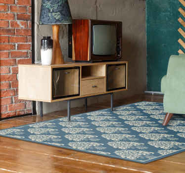 Tapis vinyle rétro Baroque flower design - TenStickers