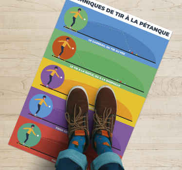 Tapis vinyle techniques de tir à la pétanque - TenStickers
