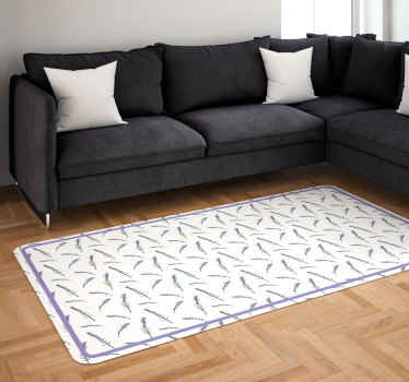 Tapis vinyle salon motif lavande - TenStickers
