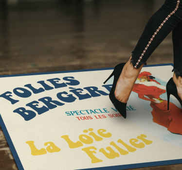 Tapis vinyle rétro folies bergère - TenStickers