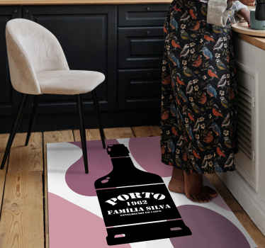 Vinho do porto com nome de fantasia e tapete de ano - TenStickers