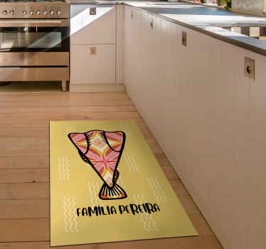 Bacalhau com nome personalizado tapete personalizado - TenStickers