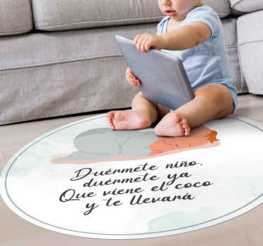 Alfombra vinílica infantil bebé Nana Duérmete, niño - TenVinilo