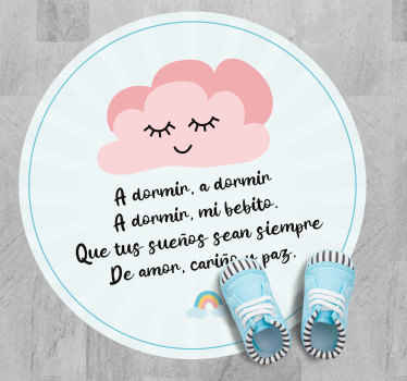 Alfombra vinílica bebé Nana A dormir - TenVinilo