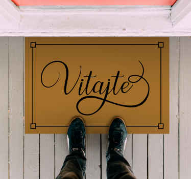 Vinylový koberec s nápisom vitajte - Tenstickers