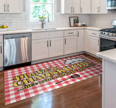 Vinylteppich mit Name Chaosküche - TenStickers