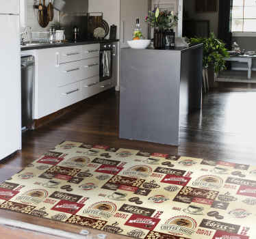 Vinyl läufer kuche vintage kaffee design - TenStickers