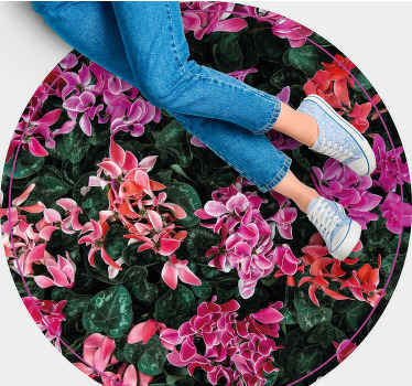 Tapis vinyle salon Violettes des Alpes - TenStickers