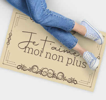 Tapis vinyle rétro chanson Je t'aime - TenStickers