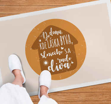 Vinylový koberec Do domu s textom - Tenstickers