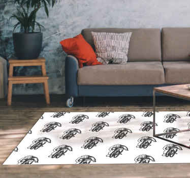 Tapis vinyle modèle de cyclistes - TenStickers
