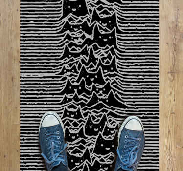 Pulsar cat vinyl floor  rug - TenStickers