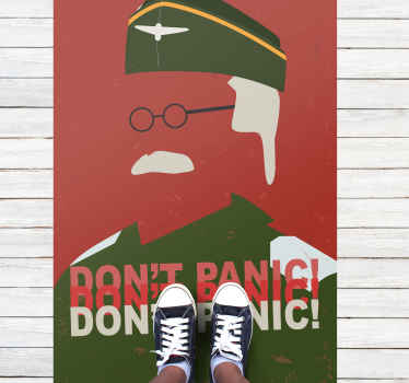 Don't panic vintage vinyl rug - TenStickers