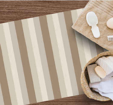 Homokszínű csíkos szőnyeg - TenStickers