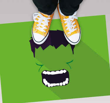 Zelený koberec so superhrdinom - Tenstickers