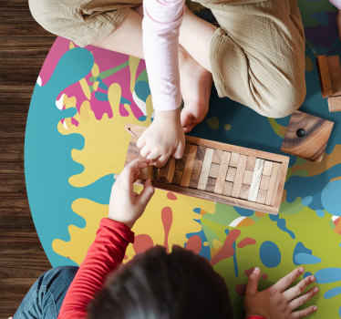Alfombra vinílica infantil diseño splash - TenVinilo