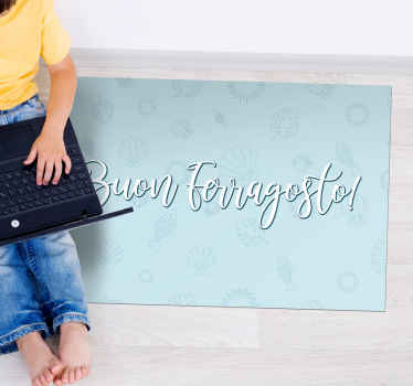 Tappeto in vinile per ragazzi buon ferragosto - TenStickers