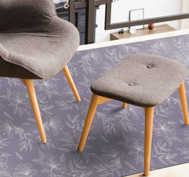 Lilac floral texture carpet - TenStickers