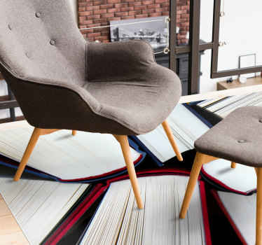 Alfombra vinílica vintage libros abiertos - TenVinilo