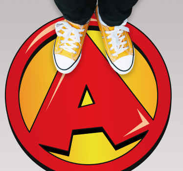 Super forbokstav Vinyl teppe flere barn - Tenstickers