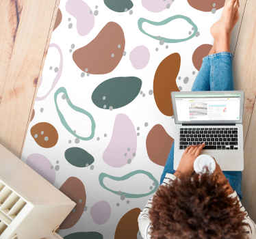 Vzorec nepravilne abstraktne oblike minimalna preproga - TenStickers