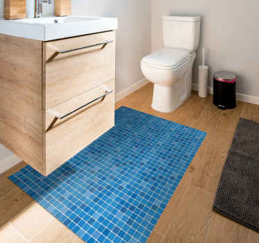 Alfombra vinilo baño mosaico gresite piscina - TenVinilo