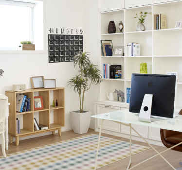 Alfombra vinílica salón líneas pastel suaves - TenVinilo