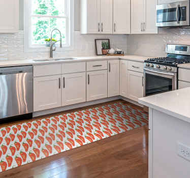 Alfombra para cocina patrón chiles - TenVinilo