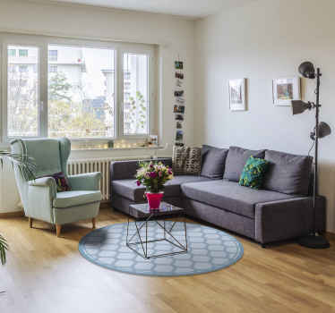 Alfombra vinilo azul estilo retro - TenVinilo