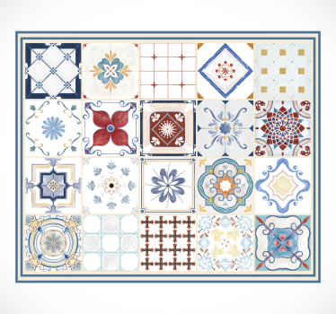 Portuguese tile floor  carpet - TenStickers