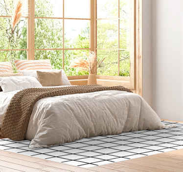 Hand drawing checkered stripes rug - TenStickers