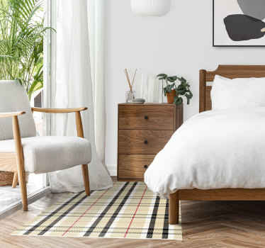 Plaid checkered modern geometric rug - TenStickers