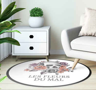 Tapis vinyle citant Les Fleurs du Mal - TenStickers