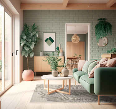 Vinyl Teppich Stoff Muster Tropisch - TenStickers