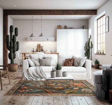 Antiek Vlaams vinyl tapijt - TenStickers