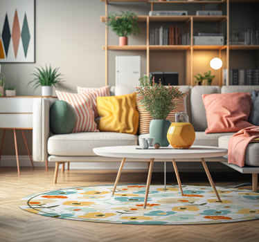 Vandfarve blomster natur vinyl tæpper - TenStickers