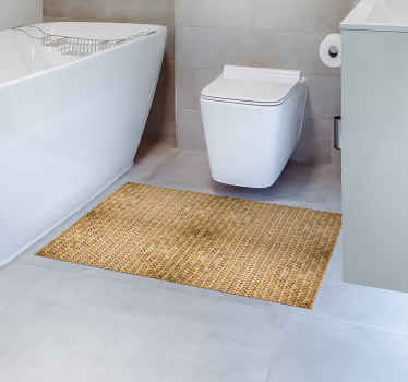 Tapis vinyle bois Effet bambou tissé - TenStickers