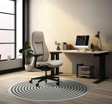 rounded lines office carpet - TenStickers