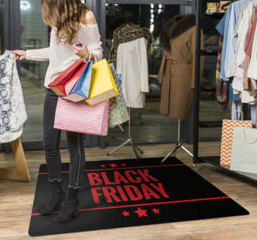 Alfombra vinilica negra viernes NegroViernes Negro es el viernes  - TenVinilo