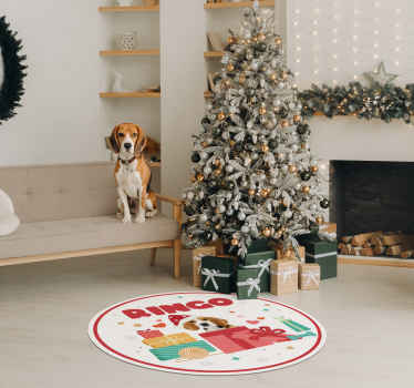 Alfombra vinilo personalizable Navidad mascotas  - TenVinilo