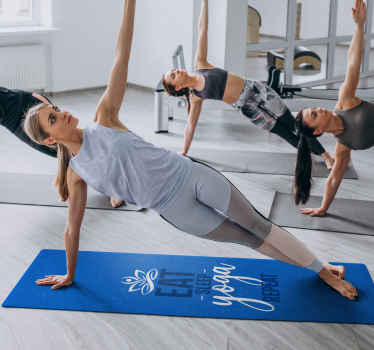 Tapis vinyle "Eat, Sleep, Yoga, Repeat" - TenStickers