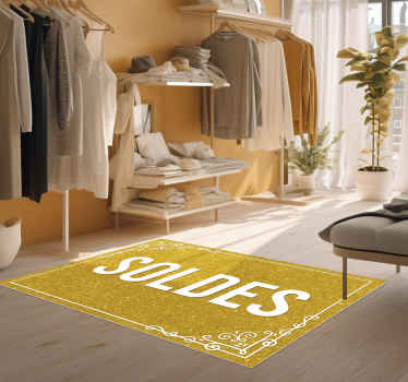 Tapis vinyle Soldes effet paillettes dorées - TenStickers