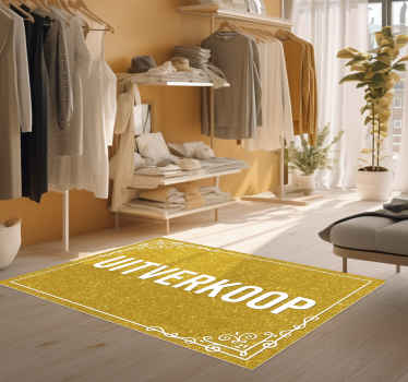 Verkoop gouden glitter Rechthoekig vinyl tapijt - TenStickers
