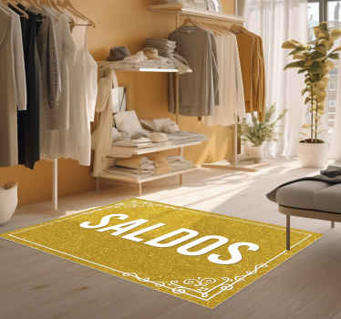 Prostokątny dywan winylowy sprzedaż tekstury złotego brokatu - TenStickers